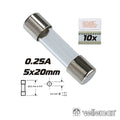 Fusível 5X20 Fusão Rápida 0,25A (10X) Velleman - Tauu,pt