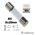 Fusível 5X20 Fusão Rápida 8A (10X) Velleman - Tauu.pt