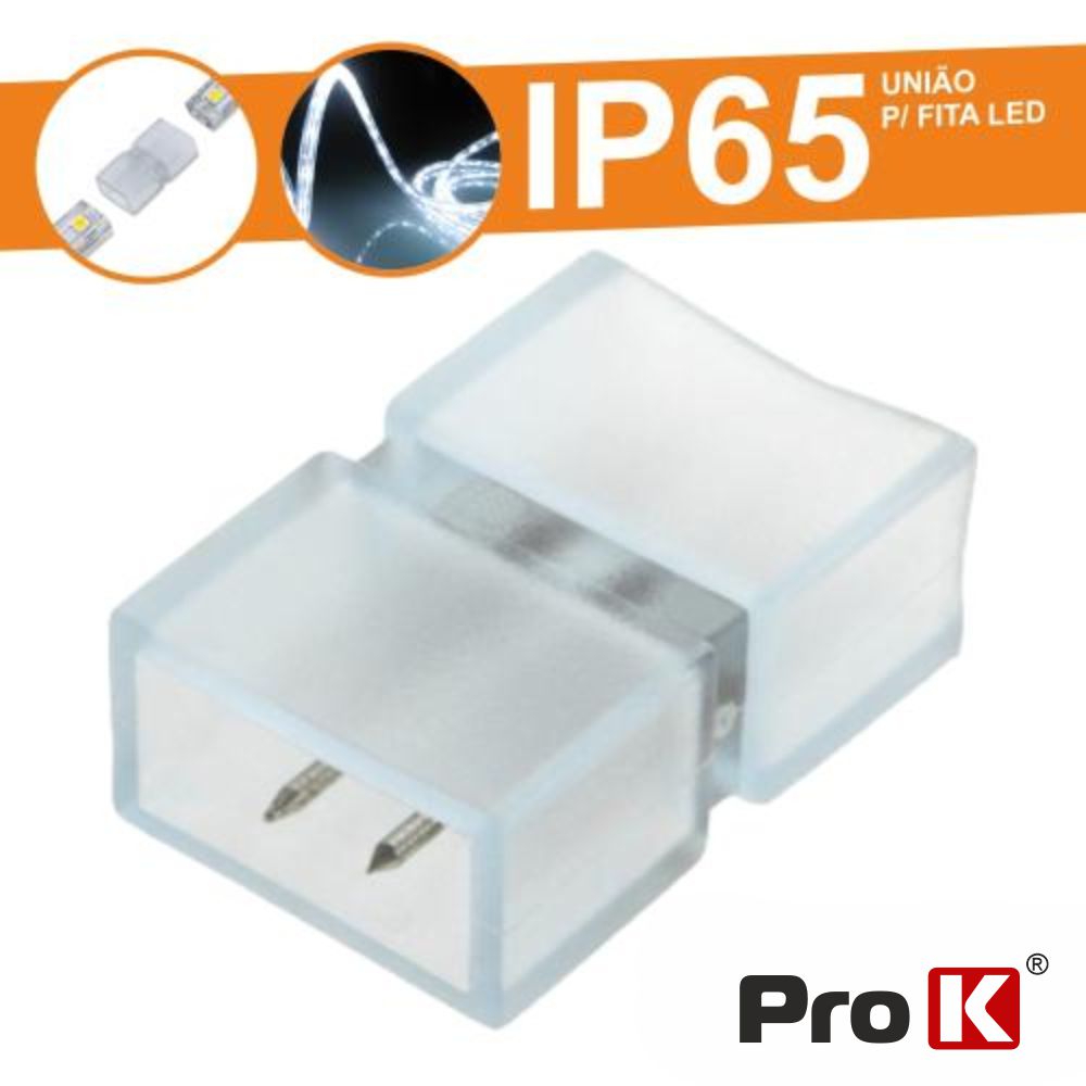 União Borracha P/ Fita Leds 2P Monocor Ip65 Prok - Tauu,pt