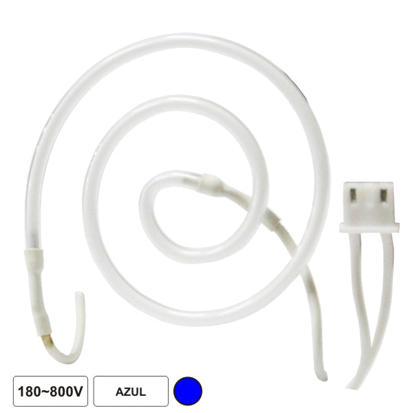 Lâmpada Tubular 180-800V Néon Espiral Azul - Tauu.pt