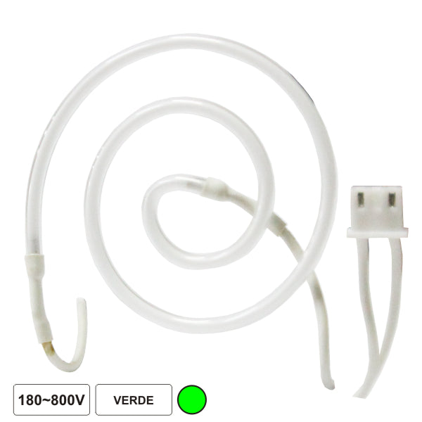 Lâmpada Tubular 180-800V Néon Espiral Verde - Tauu,pt
