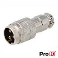 Ficha Microfone 3P Macho P/ Soldar Prok - Tauu,pt