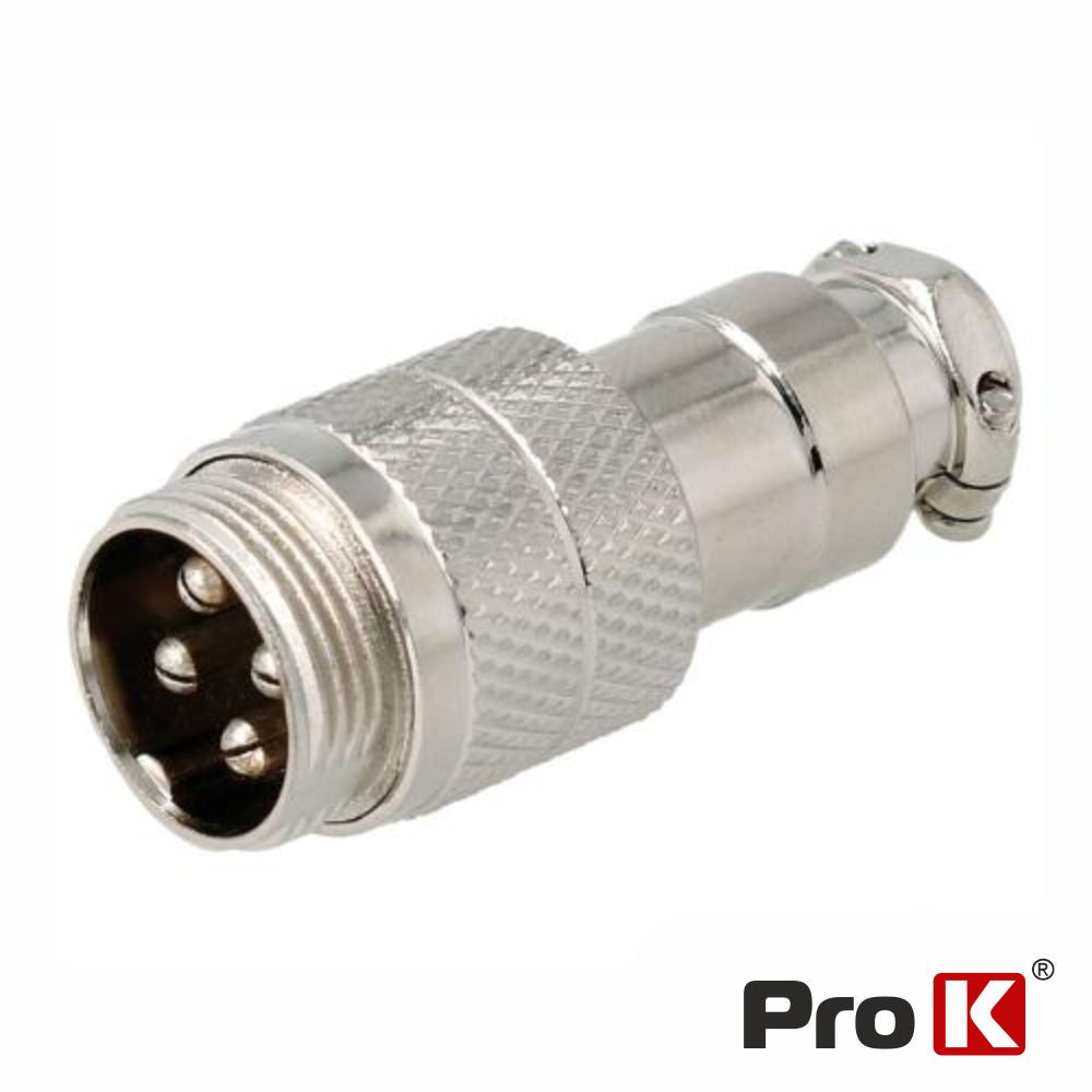 Ficha Microfone 4P Macho P/ Soldar Prok - Tauu.pt
