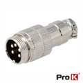 Ficha Microfone 5P Macho P/ Soldar Prok - Tauu,pt