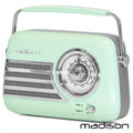 Rádio Fm/Aux/Bt/Usb Extra Bass Vintage 30W Verde Madison - Tauu,pt