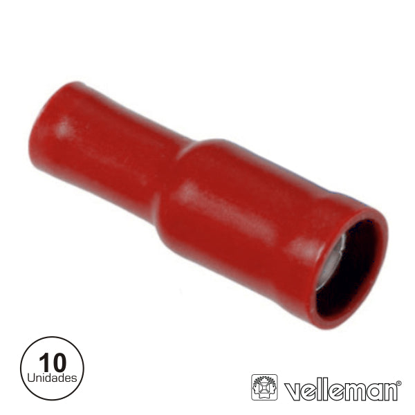 Conjunto De 10 Terminais Fêmea Vermelhos 4.9Mm - Tauu.pt
