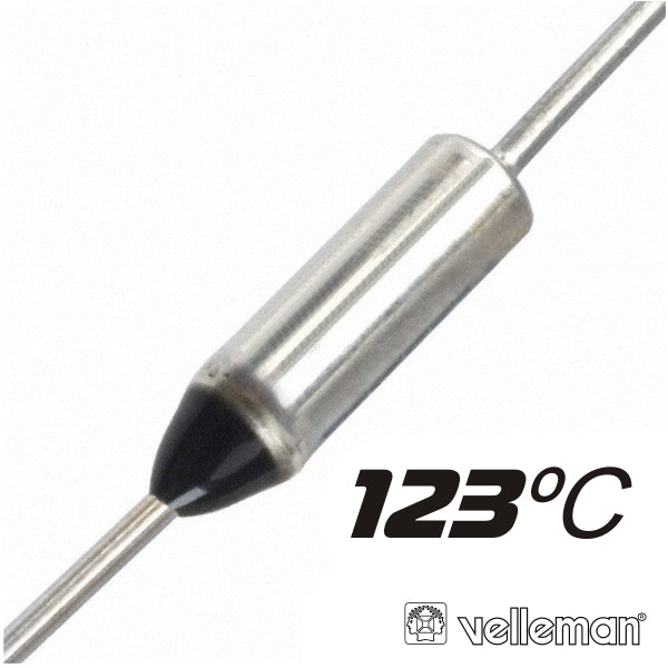 Fusível Térmico 123°C +2ºc/-3°C 250V Velleman - Tauu,pt