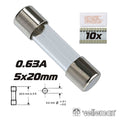 Fusível 5X20 Fusão Lenta 0,63A (10X) Velleman - Tauu,pt