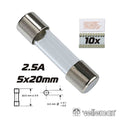 Fusível 5X20 Fusão Lenta 2,5A (10X) Velleman - Tauu,pt