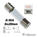 Fusível 5X20 Fusão Lenta 3,15A (10X) Velleman - Tauu,pt