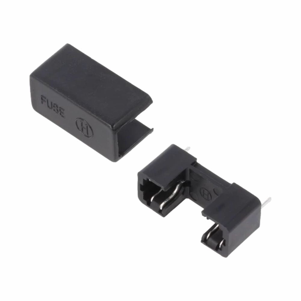 Suporte Fusíveis 5X20Mm P/ Ci  C/ Proteção Plástica Preto - Tauu,pt