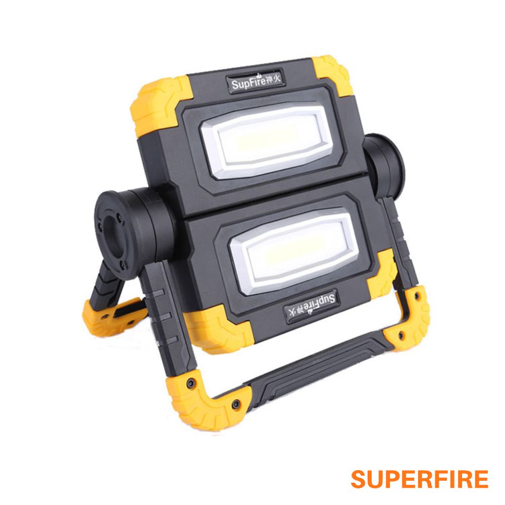 Foco Led Cob Portátil Recarregável 2X10W 2000Lm Superfire - Tauu,pt