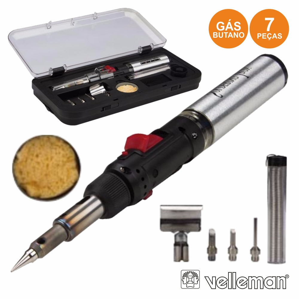 Conjunto Ferro De Soldar A Gás Velleman - Tauu.pt