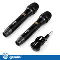 Conjunto 2Xmicrofones S/ Fios Uhf C/ Receptor Jack Gemini - Tauu,pt