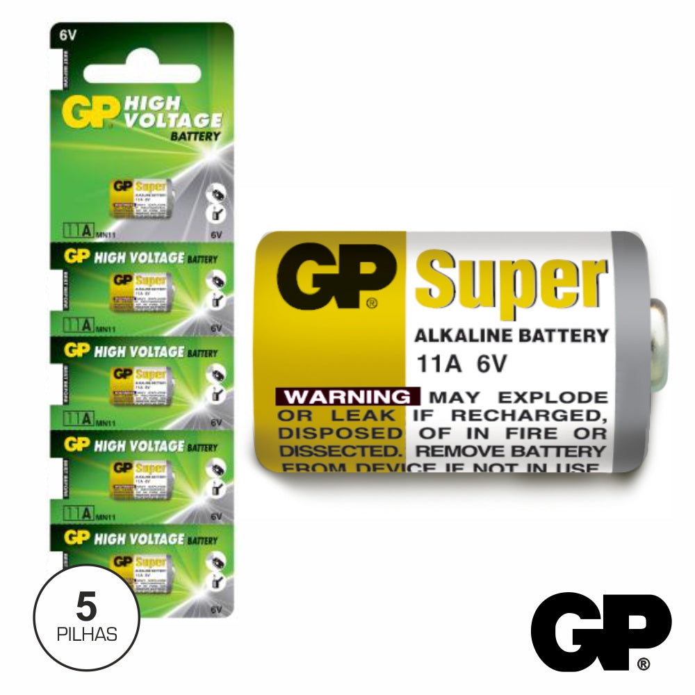 Pilha Alcalina 11A 6V 5X Blister Gp - Tauu.pt