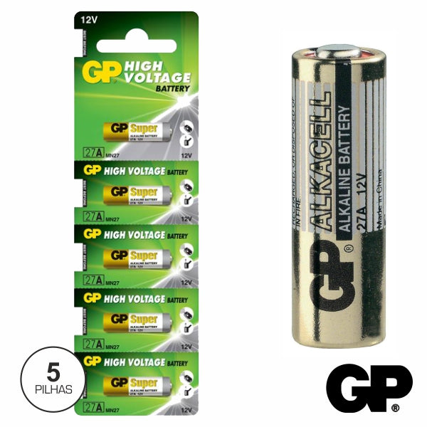 Pilha Alcalina A27/Lr27A 12V 5X Blister Gp - Tauu.pt