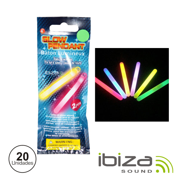 Conjunto 20 Barras Luminescentes Multicor 100Mm Ibiza - Tauu,pt