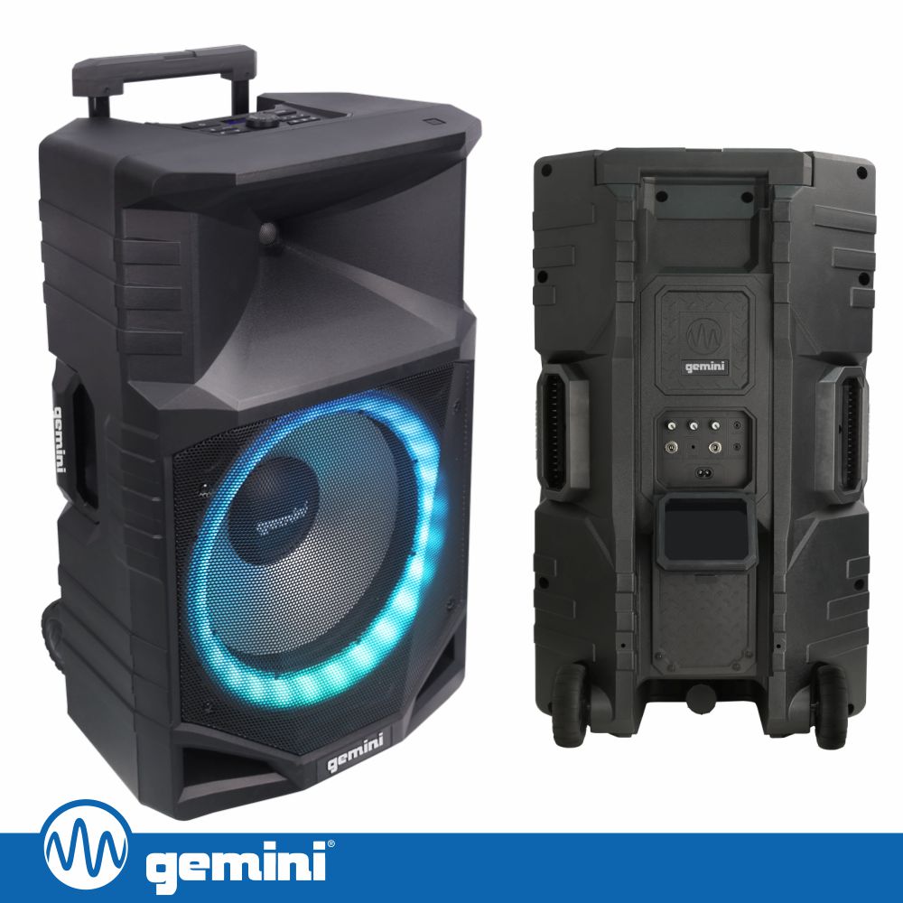 Coluna Amplificada 15" 1500W Usb/Aux/Bt/Tws/Nfc Ipx4 Gemini - Tauu,pt