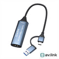 Placa Captura Hdmi P/ Usb E Usb-C 3.0 4K 30Hz Av:Link - Tauu.pt