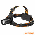 Lanterna De Cabeça 20W 2000Lm Ip32 Zoom Superfire - Tauu.pt