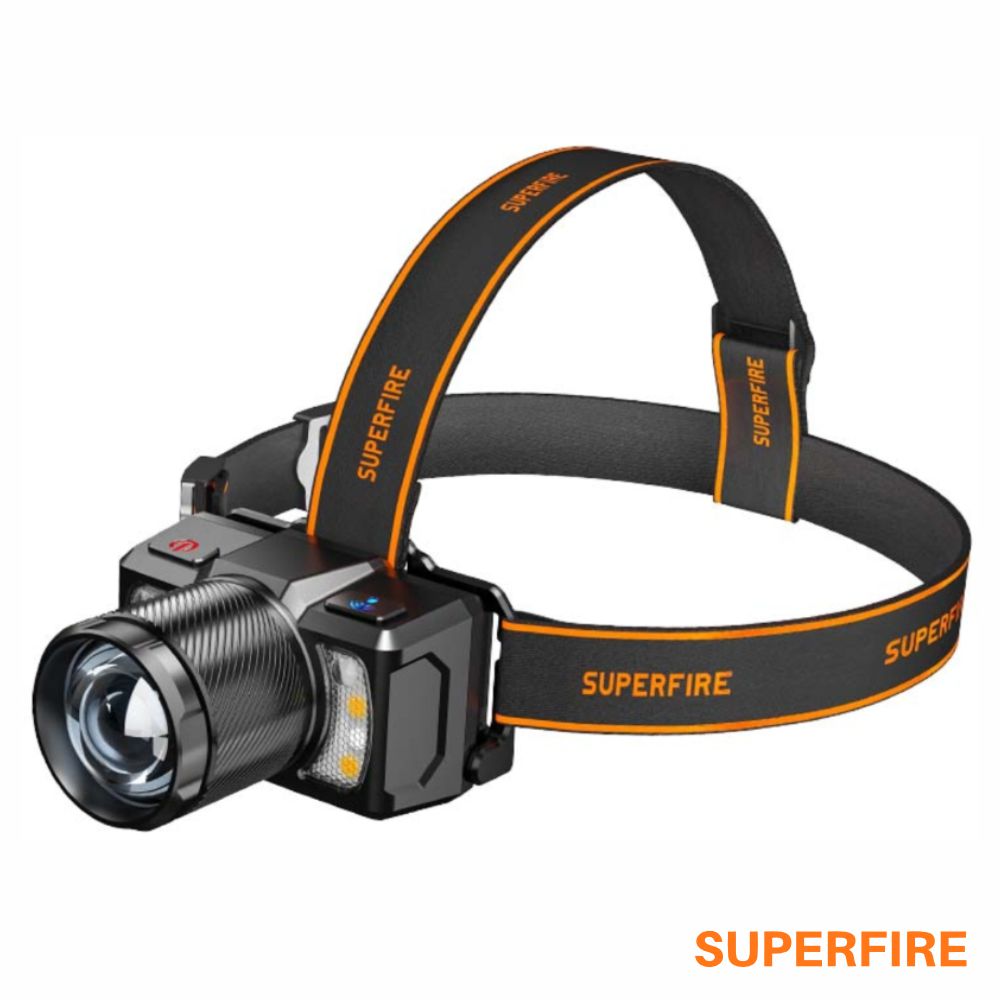 Lanterna De Cabeça 15W 700Lm Ip43 Zoom Superfire - Tauu,pt