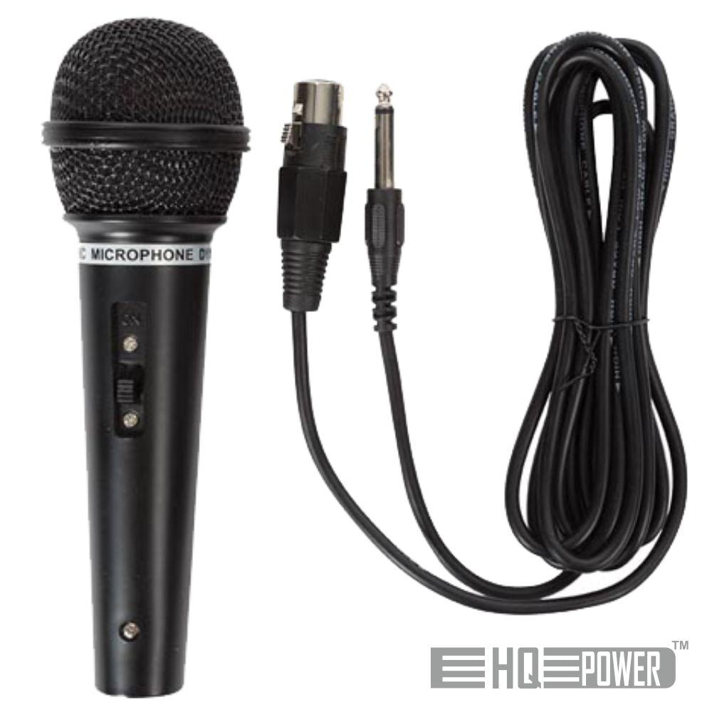 Microfone Dinâmico C/ Cabo 80Hz-12Khz 3M Hq Power - Tauu.pt