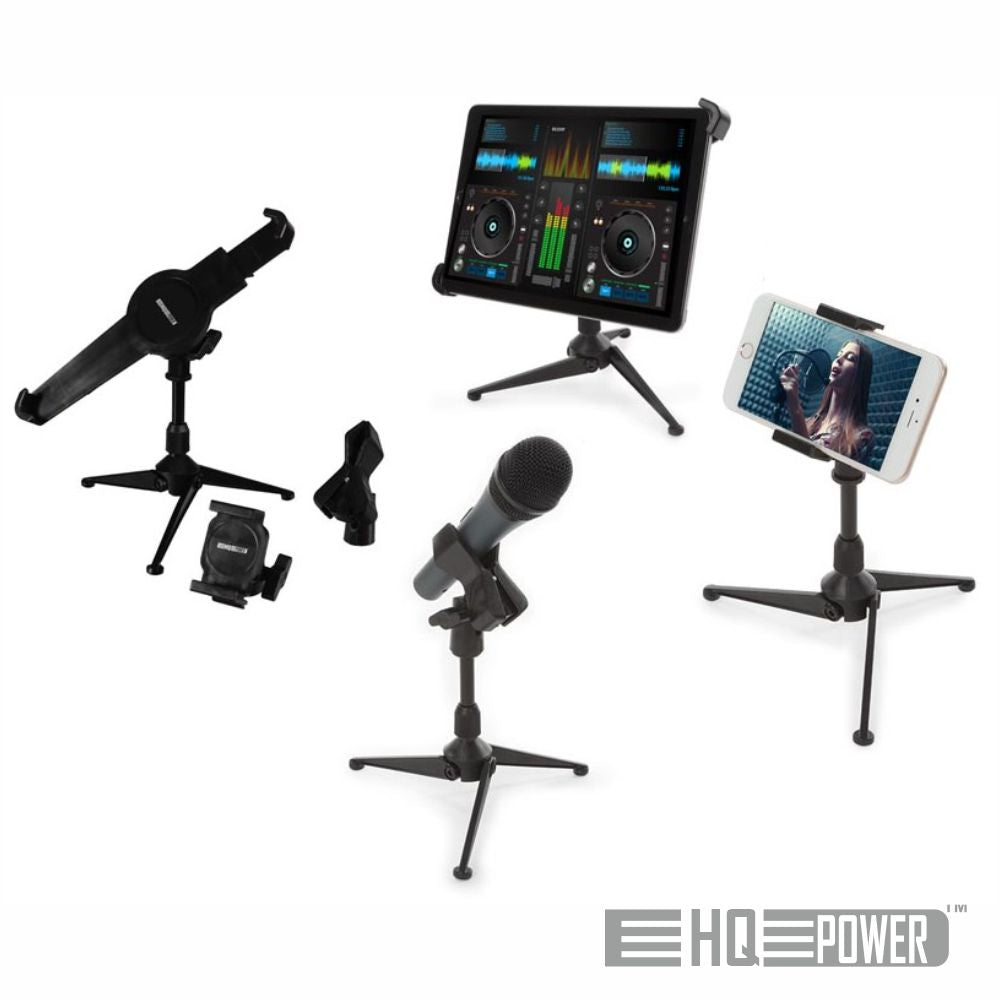 Suporte De Mesa P/ Microfone/Smartphone/Tablet Hq Power - Tauu,pt