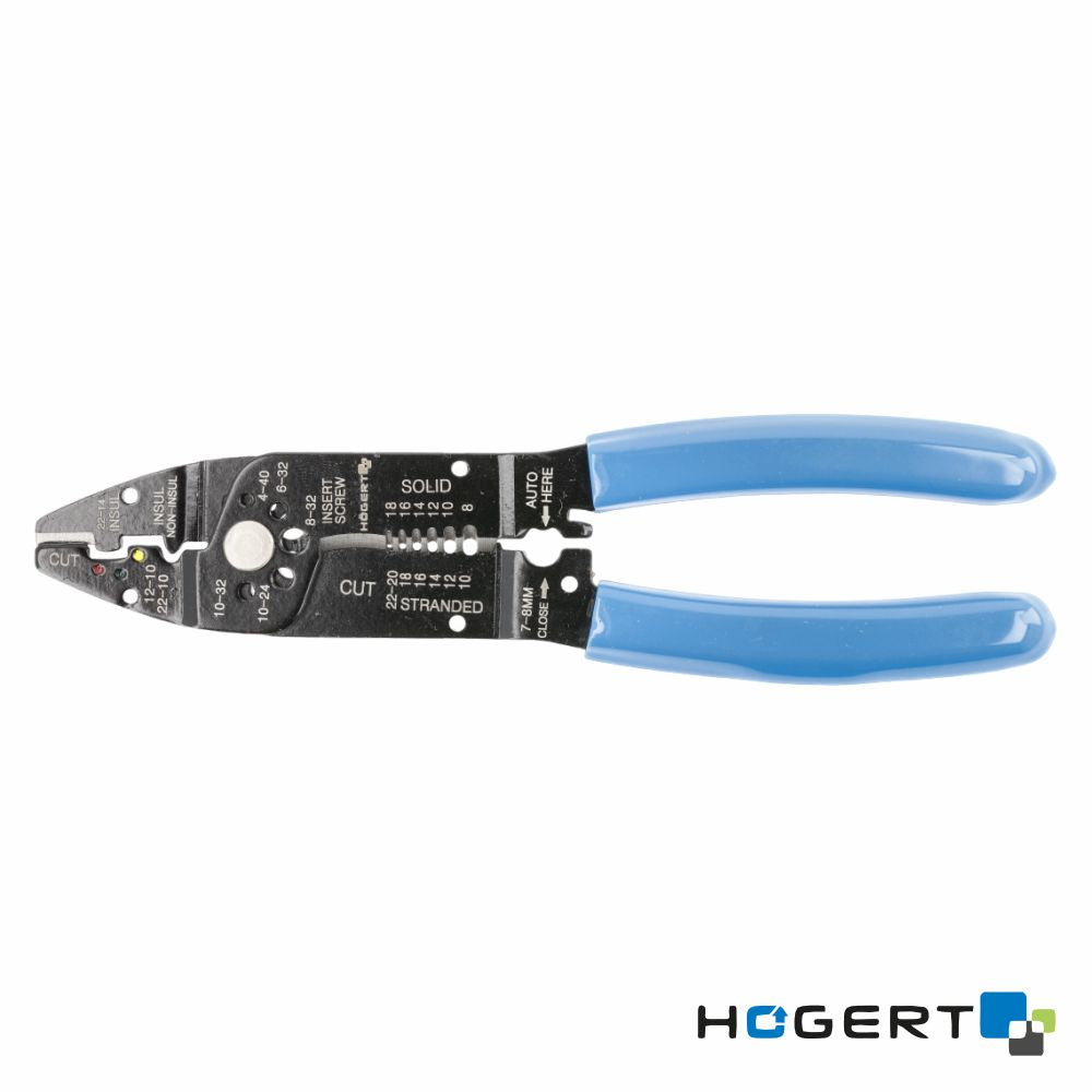 Alicate 4Em1 Cravar Terminais Cortar Descarnar Hogert - Tauu,pt