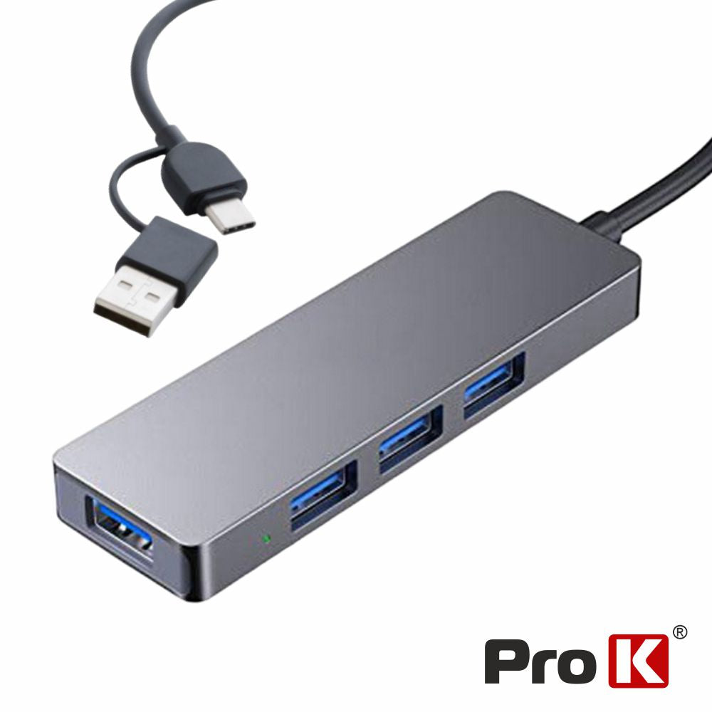Hub Usb-C / Usb-A P/ 4Xusb-A 3,0 Prok - Tauu,pt