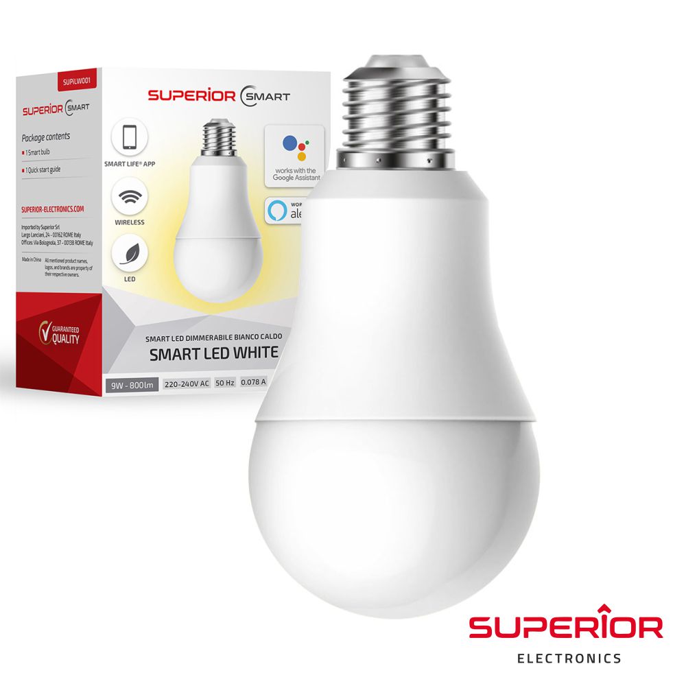 Lâmpada E27 10W 230V Globo 3000K 800Lm Branco Quente - Tauu,pt
