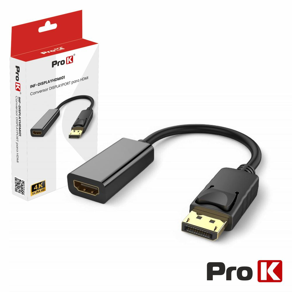 Cabo Displayport Macho / Hdmi Fêmea 4K Prok - Tauu,pt