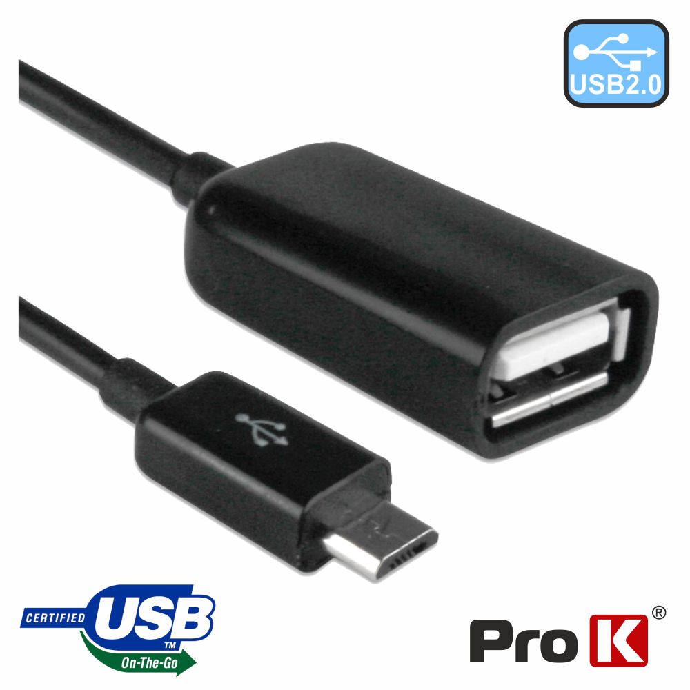 Adaptador Usb-A 2.0 Fêmea / Micro Usb-B Macho Otg - Tauu.pt