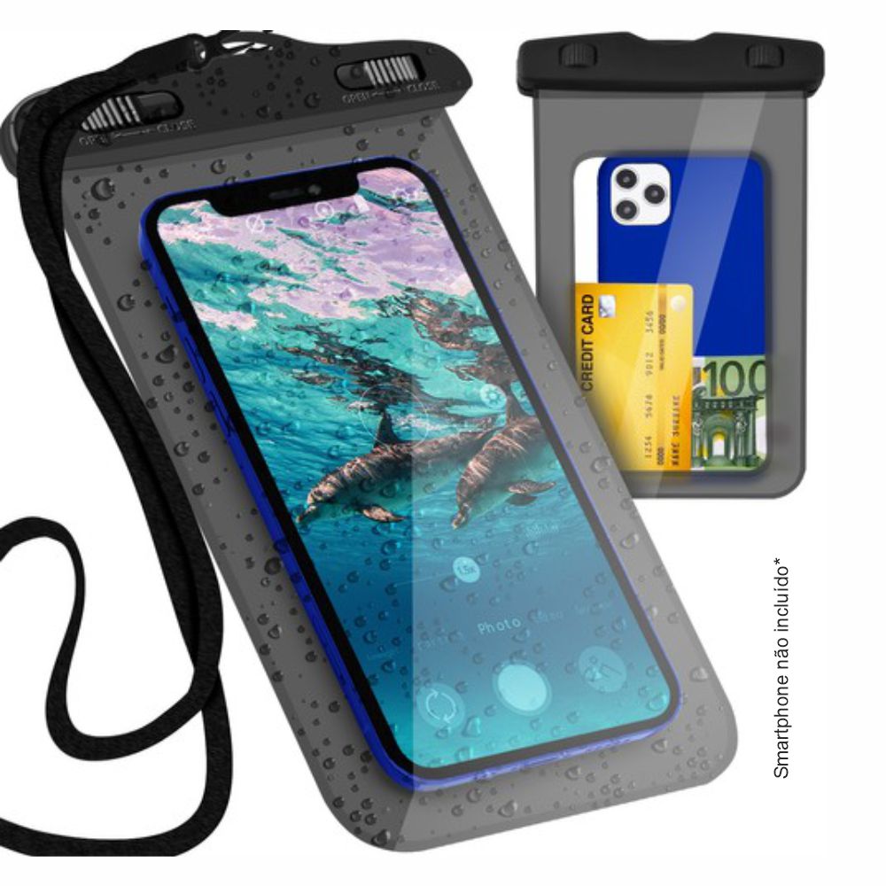 Capa Impermeável P/ Smartphone Até 5,5" - Tauu,pt
