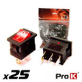 Interruptor Basculante C/ Luz 8.5A-250V Spst On-Off 25X Prok - Tauu.pt