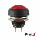 Interruptor Pressão Redondo 0,5A-250Vac Vermelho 12Mm Ip65 - Tauu,pt