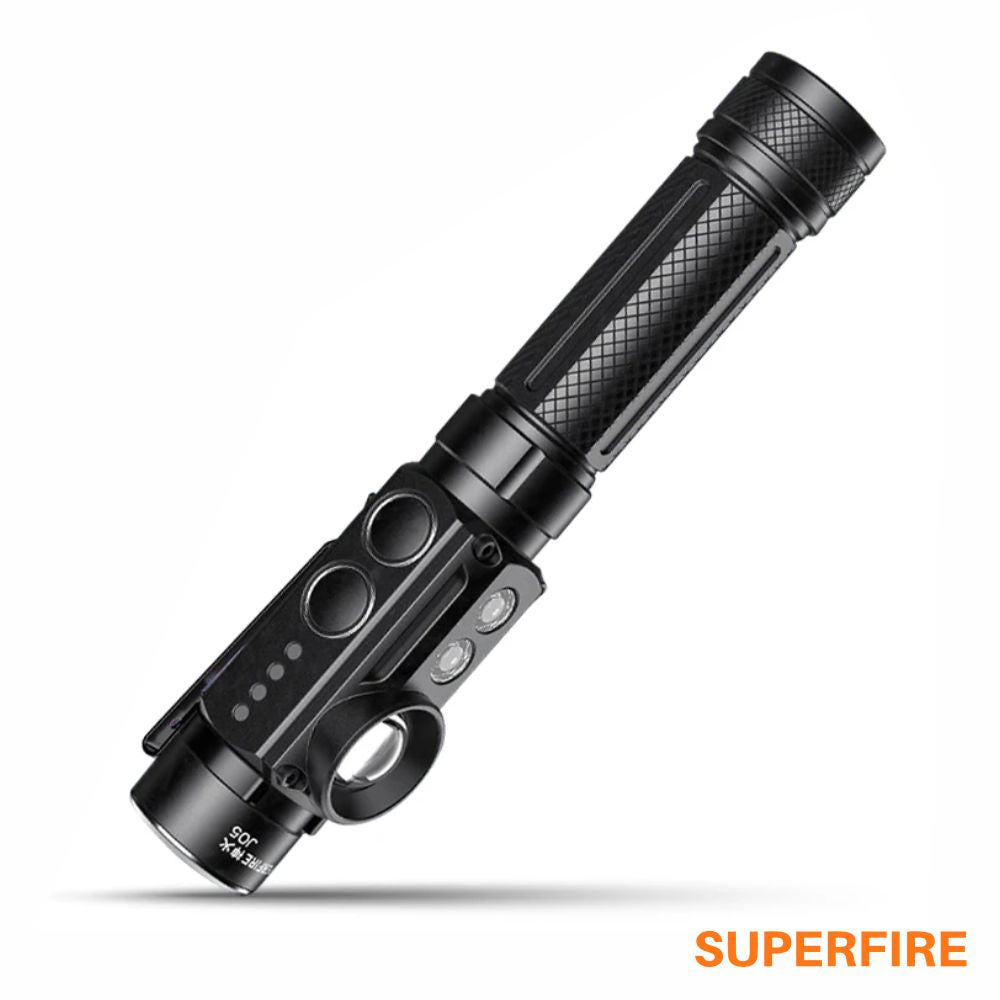 Lanterna 7W+5W 450Lm+380Lm Ip44 Superfire - Tauu.pt