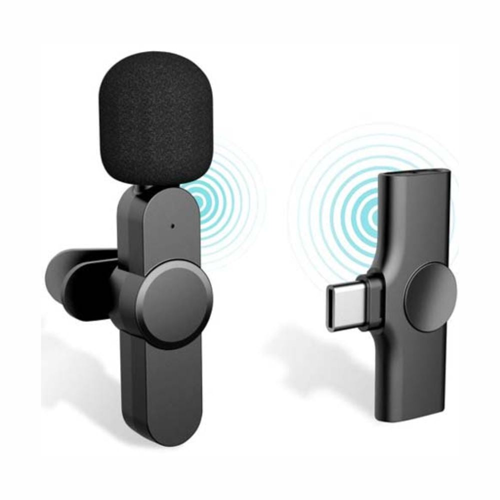 Microfone Lapela S/ Fios C/ Receptor Usb-C - Tauu.pt