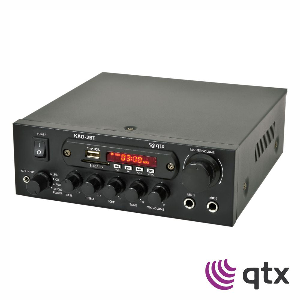 Amplificador Áudio 110W 2 Canais Fm/Line/Aux/Cd/Usb/Bt Qtx - Tauu.pt