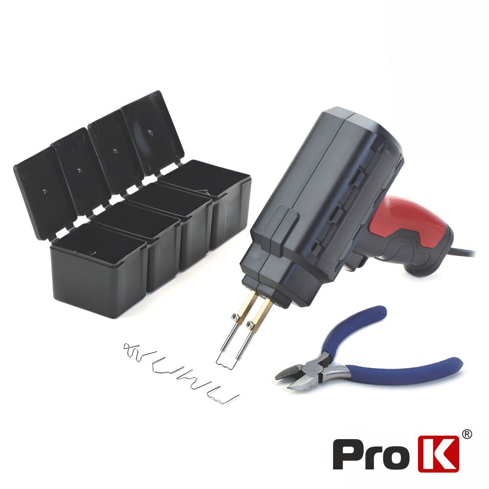 Conjunto P/ Reparação De Plásticos 60W C/ 200 Grampos Prok - Tauu,pt