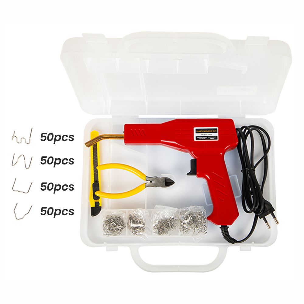 Conjunto P/ Reparação De Plásticos 50W C/ 200 Grampos - Tauu.pt