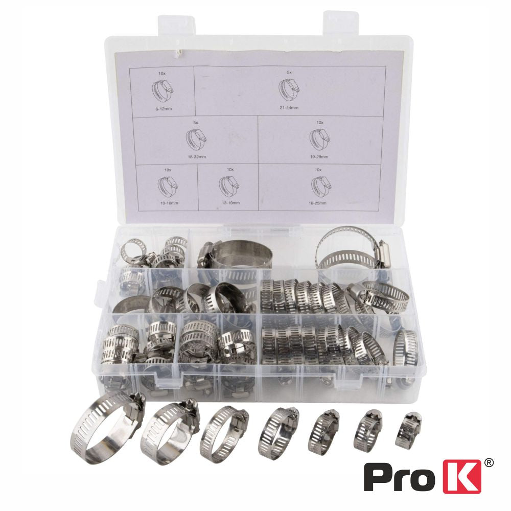 Conjunto De 60 Abraçadeiras P/ Mangueiras 6-44Mm Prok - Tauu,pt