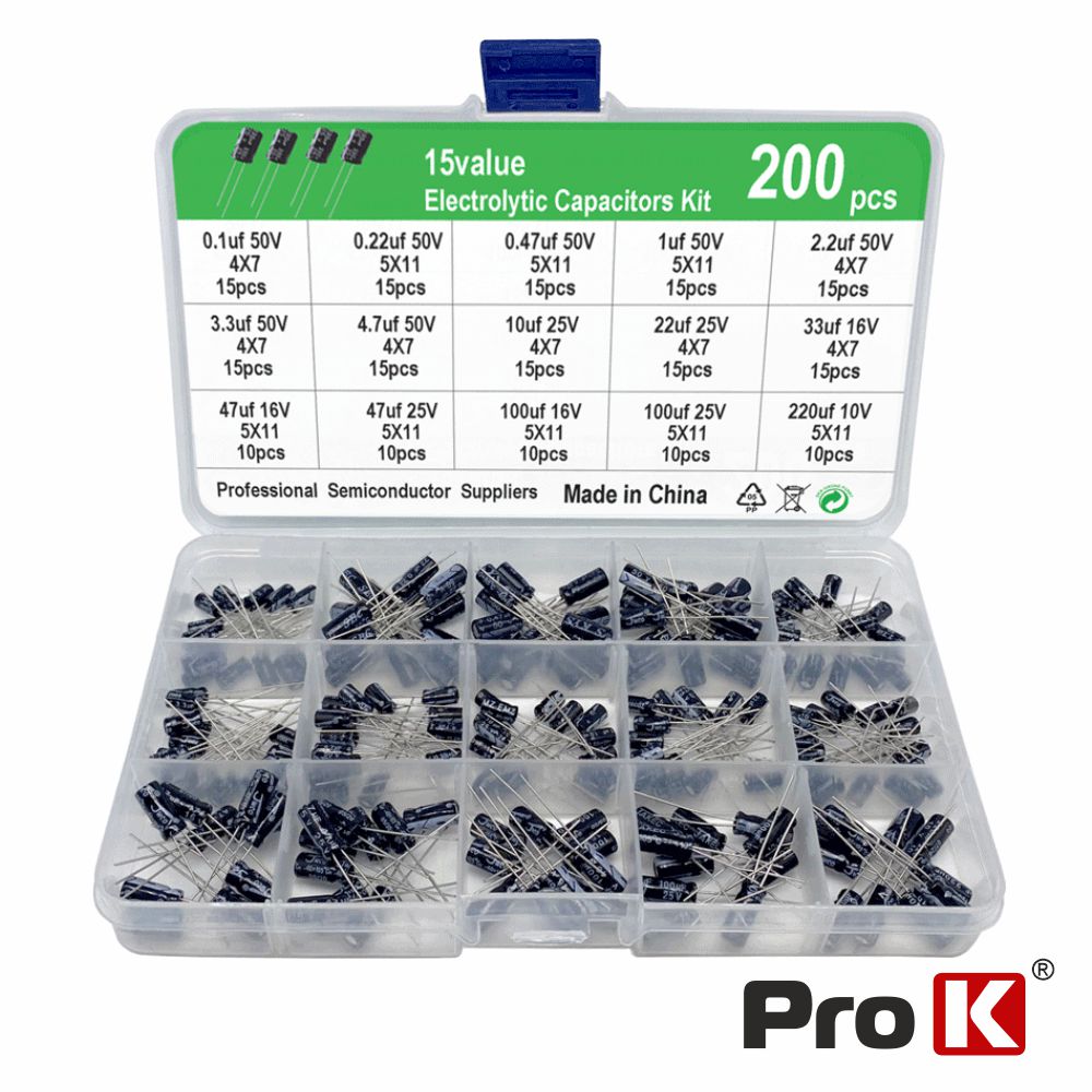 Conjunto De 200 Condensadores Electroliticos Prok - Tauu.pt