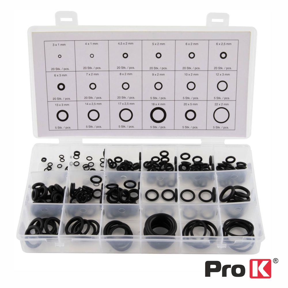 Kit De 225 O-Rings De Borracha Prok - Tauu,pt