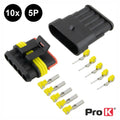 Conjunto De 10 Fichas Superseal 5P C/ Terminais Ip67 Prok - Tauu.pt