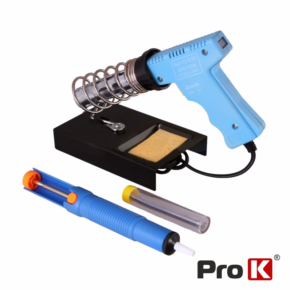 Kit Soldadura Ferro 30/70W Dessoldador/Suporte/Solda - Tauu.pt