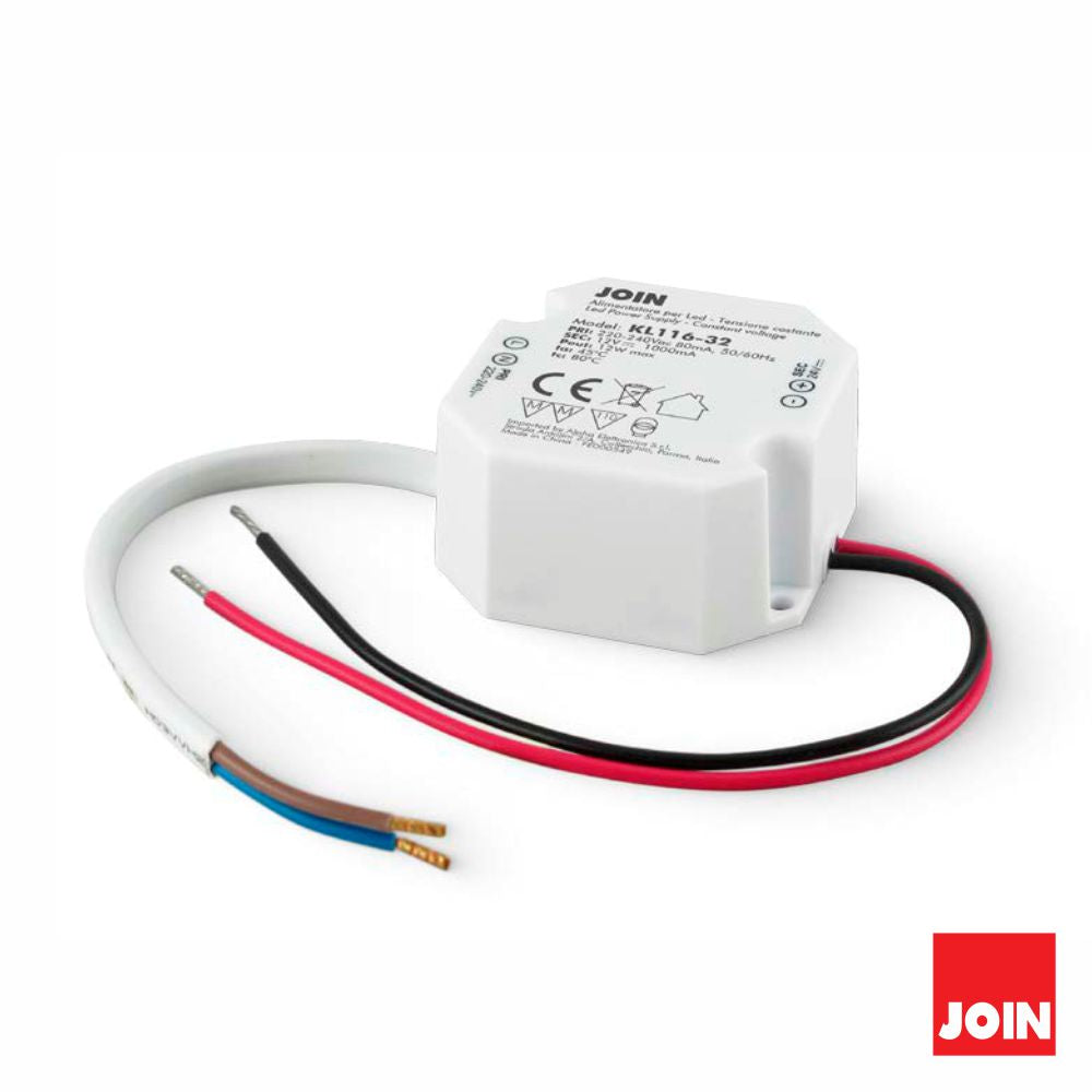 Fonte De Alimentação Fixa 1000Ma 12W 12V Join - Tauu,pt