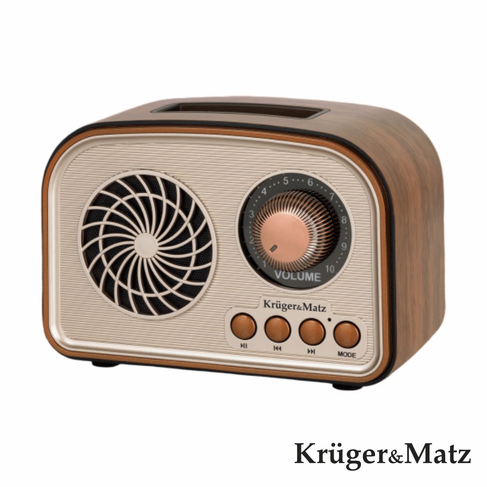 Rádio Portátil Fm/Bt/Aux/Sd Krugermatz - Tauu.pt