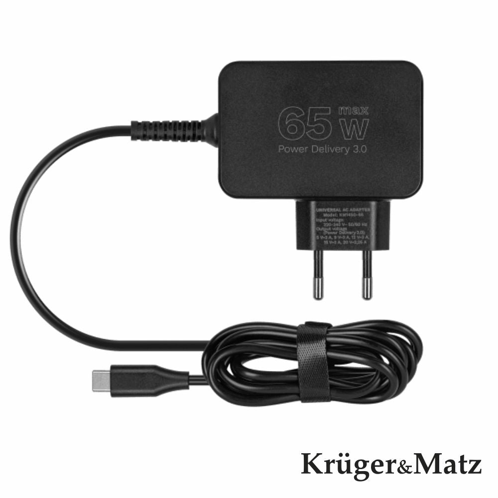 Alimentador Universal 65W Pd Usb-C C/ 7 Fichas Krugermatz - Tauu,pt