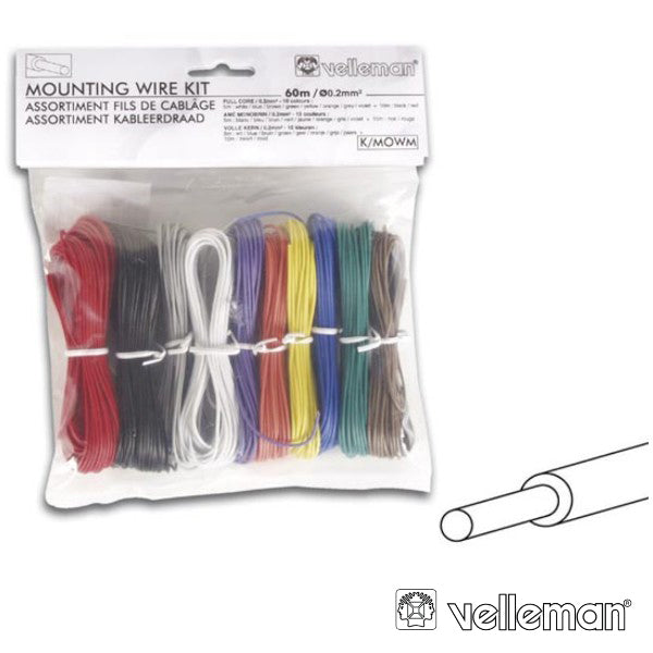 Kit De Fios 10 Uni. Cores P/ Montagens Electrónicas Velleman - Tauu.pt