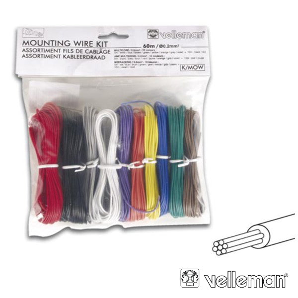 Kit De Fios Mult. 10 Cores P/ Montagens Electrónicas Vellema - Tauu.pt